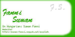 fanni suman business card